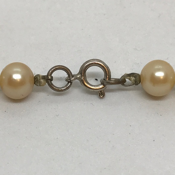 Vintage Long Strand of Faux Pearls Hand Knotted 52” Length - Picture 2 of 3